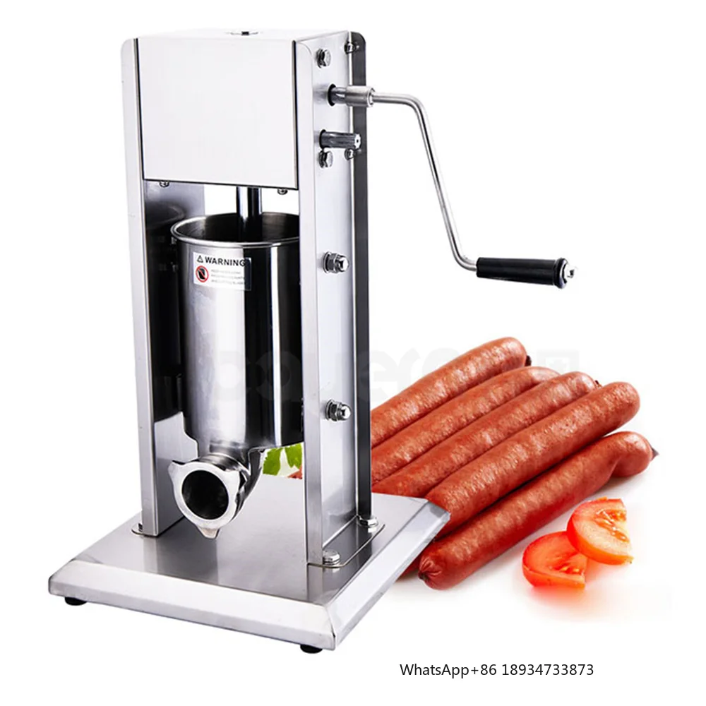 3l 5l 10l 15l Commercial Manual Vertical Sausage Stuffer Making Salami Sausage Filler Maker Sausage Vacuum Filling Machine