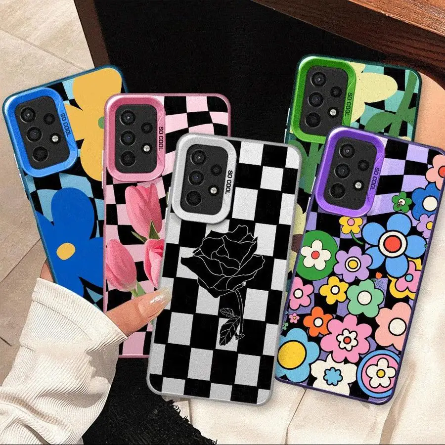 Flower Phone Case for Samsung Galaxy A21s A22 A23 A24 A25 A31 A32 A33 A34 A35 A51 A52s A54 A55 A71 A72 A73 5G Cover