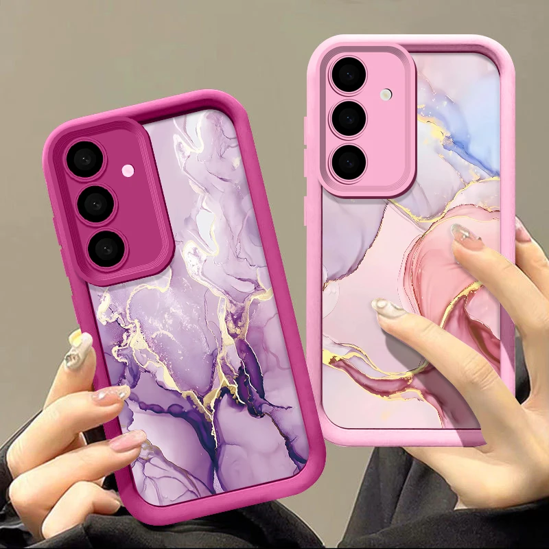 Etui na telefon z marmurkowym wzorem do Samsunga S26 S24 S23 S22 Ultra Plus S24 FE S25 Edge A57 A37 A56 A17 A36 A16 A15 A53 A54, miękka obudowa — zdjęcie 5