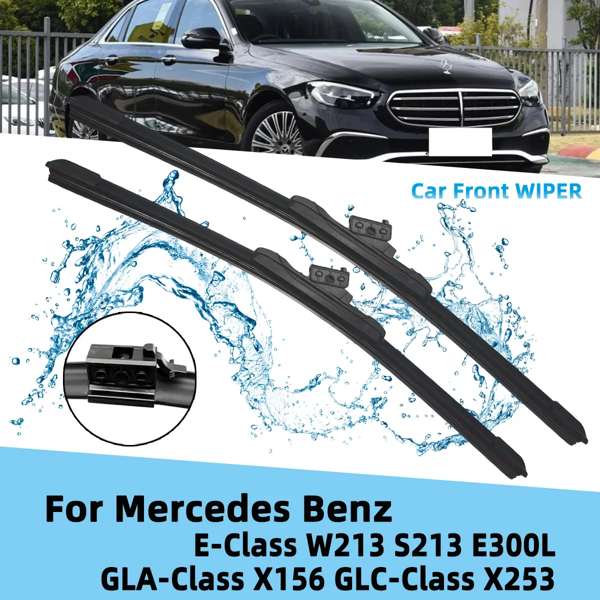 

Front Wiper Accessorie Double Rubber Car Wipers for Mercedes Benz E-Class W213 S213 E300L GLA-Class X156 GLC-Class 2016-2022