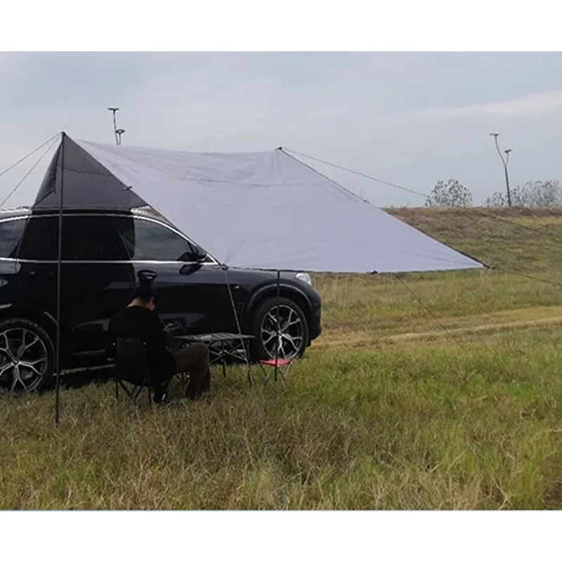 Outdoor Portable Car Shelter Shade Tent Camping Luxury Tent For RV Automobile Side Roof top Waterproof Rainproof Canopy