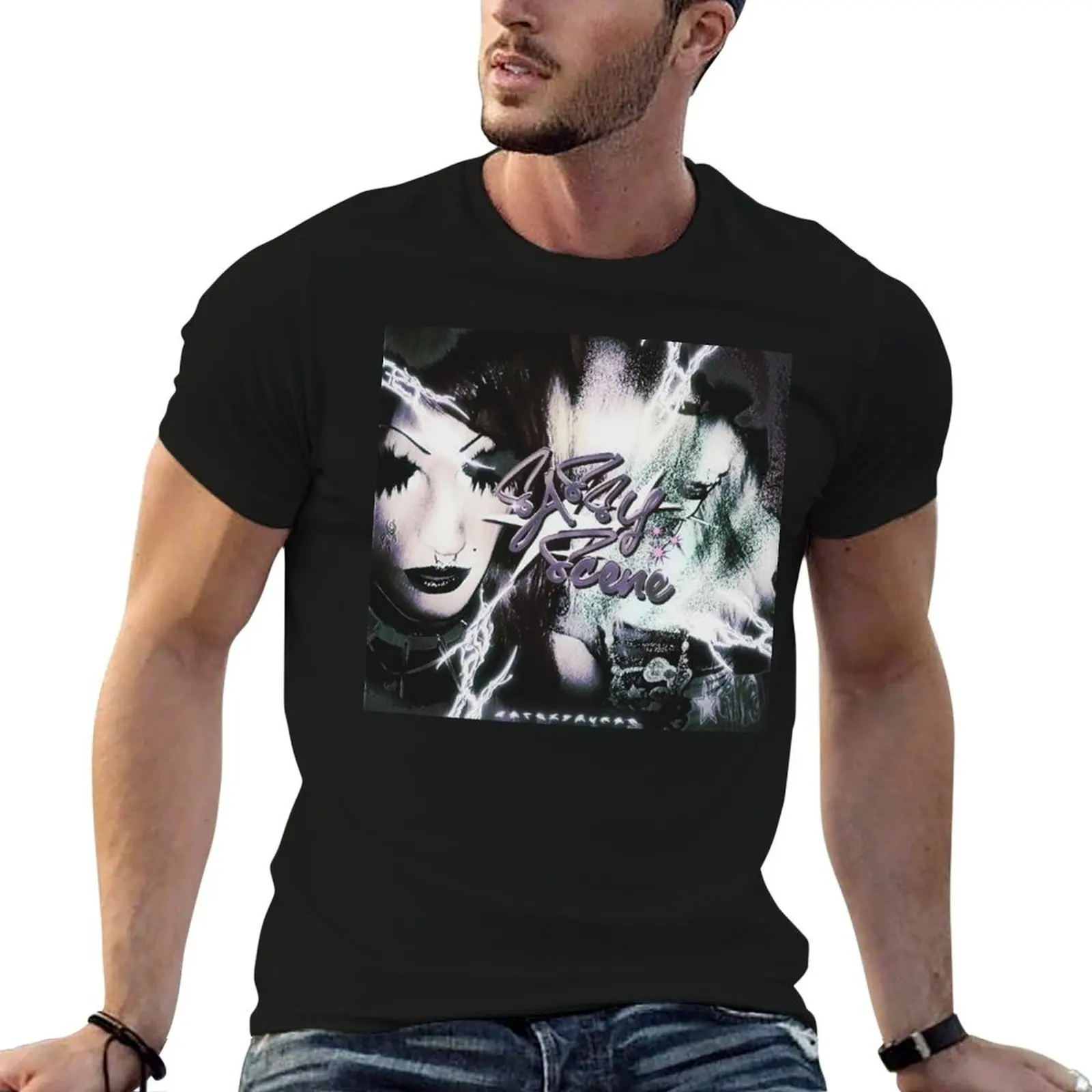 

6ARELYHUMAN - SASSY SCENE T-Shirt t shirts for man pack white cotton t shirt man T-Shirt