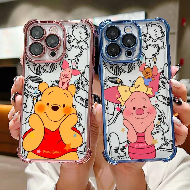 Funda bonita de P-Pooh Bear Piglet para Xiaomi Redmi Note 15 14 13 12 11 10 9, Funda de silicona suave y resistente a caídas