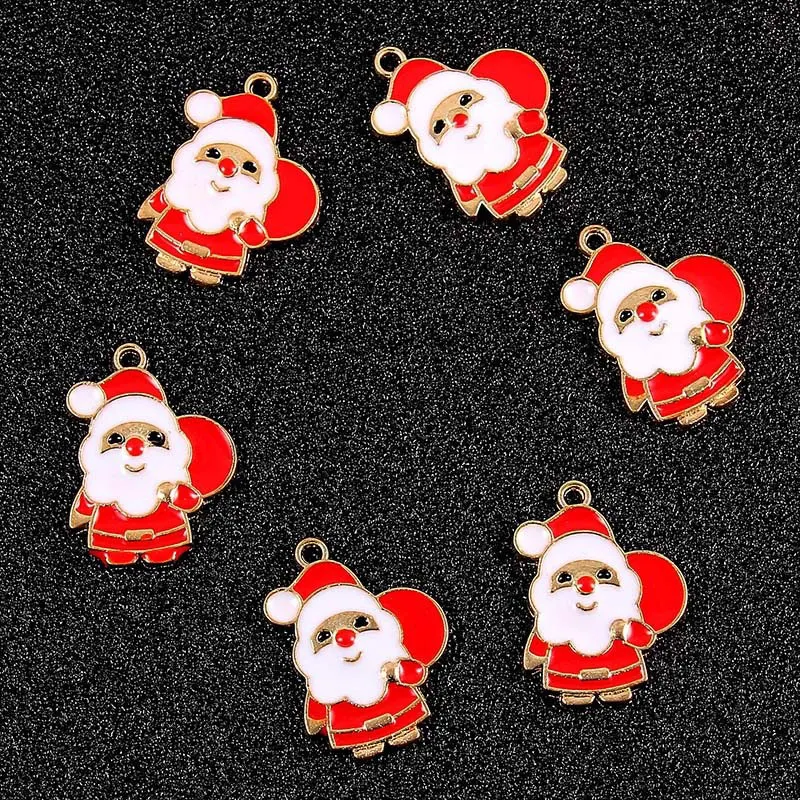 

5/10Pcs Cute Santa Claus DIY Charms Pendant for Crafting Jewelry Findings Jewelry Making Accessory