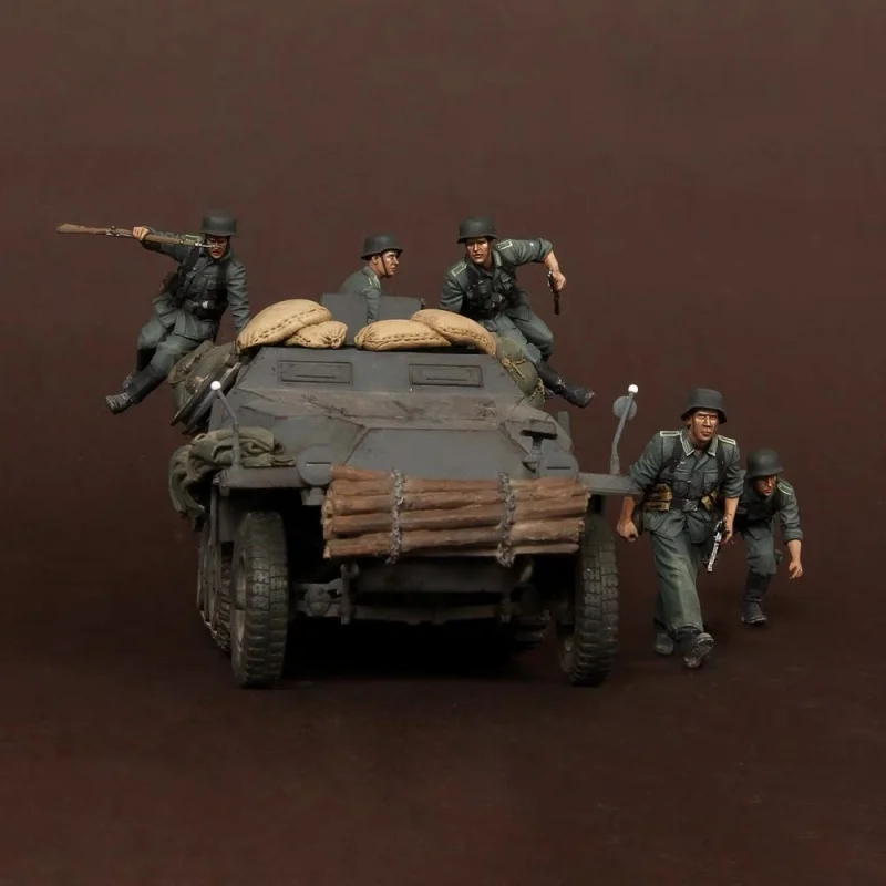 1/35 resina soldato modello GK tema militare kit fai da te non assemblato e non verniciato