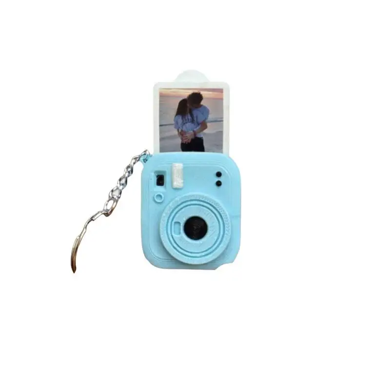 Personalisierter Mini-Instax-Kamera-Schlüsselanhänger mit individuellem Fotofach, niedliches Design für Paar-Jubiläumsgeschenke, Taschendekoration – Detail 5