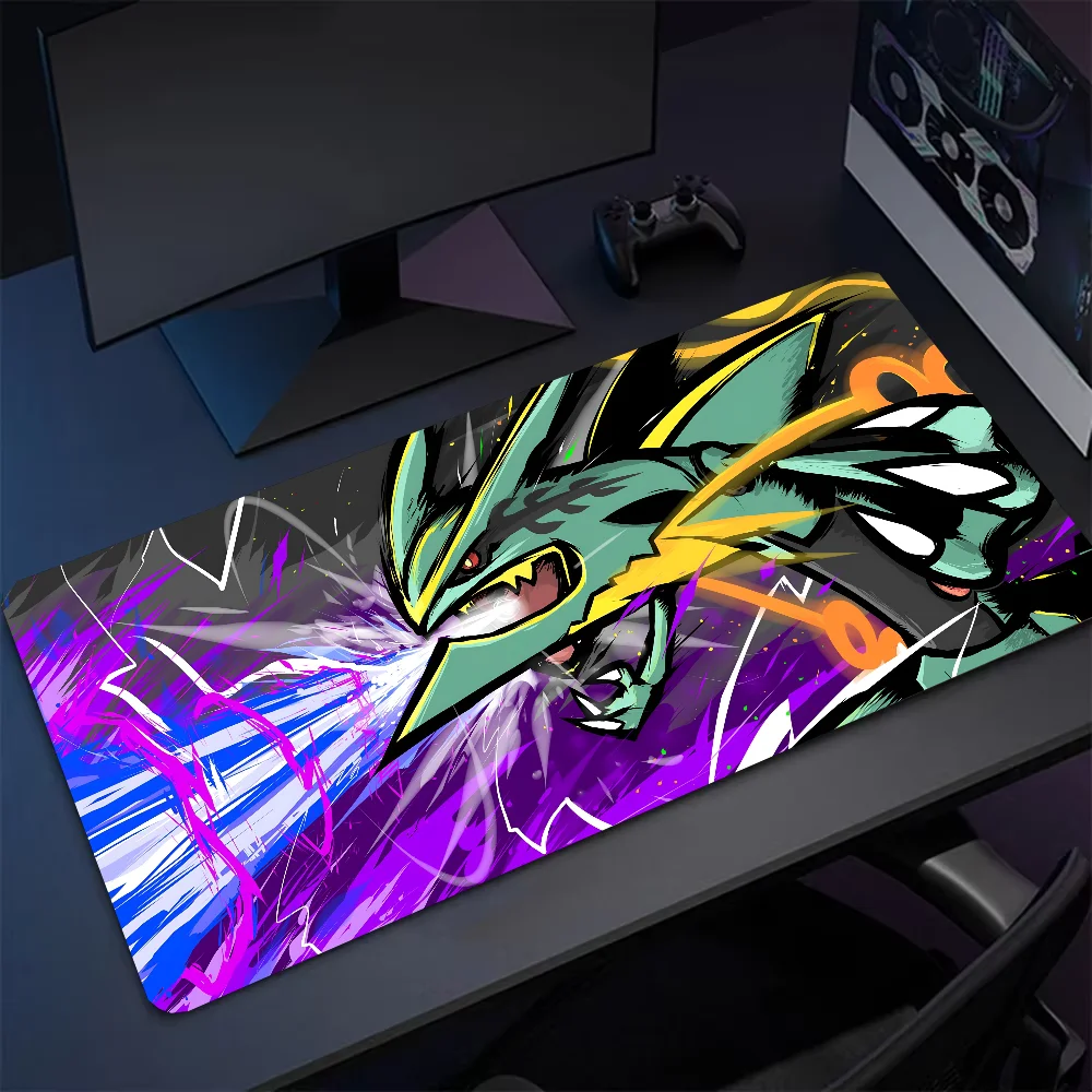 

P-Pokemon Rayquaza Mousepad Mouse Mat Desk Mat With Pad Gaming Accessories Prime Gaming XXL Keyboard Pad Padding Mat