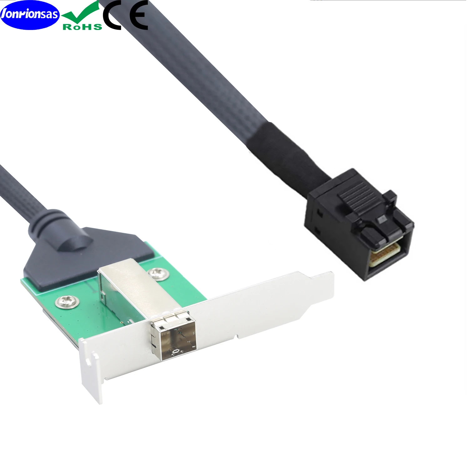 LONRIONSAS#External Mini SAS HD SFF-8644 female to Mini SAS HD SFF-8643 male Data Server Raid Cable adapter