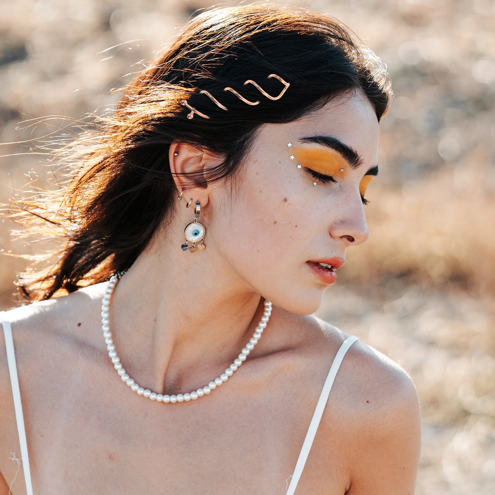 

20pcs Spiral Pin Gold Sturdy Bobby Screw Clips Medium Long Thick Hair Rose Gold Durable Steel Wire Ball-Tops Easy Apply