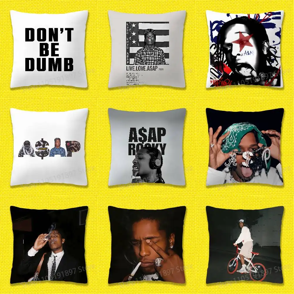 

A-ASAP Rocky Dont Be Dumb Throw Pillow Case For 45x45cm 40x40cm 55x55cm 50x50cm 30x30cm Square Car Pillowcase Shell