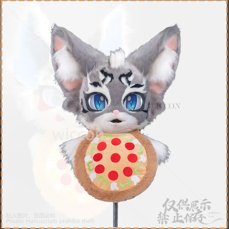 أنيمي فروي Furrsuit الحيوان تأثيري حلي أفخم البيتزا وشاح Kawaii الحلو دعوى لطيف الملحقات كوس القط الكلب الثعلب مخصصة
