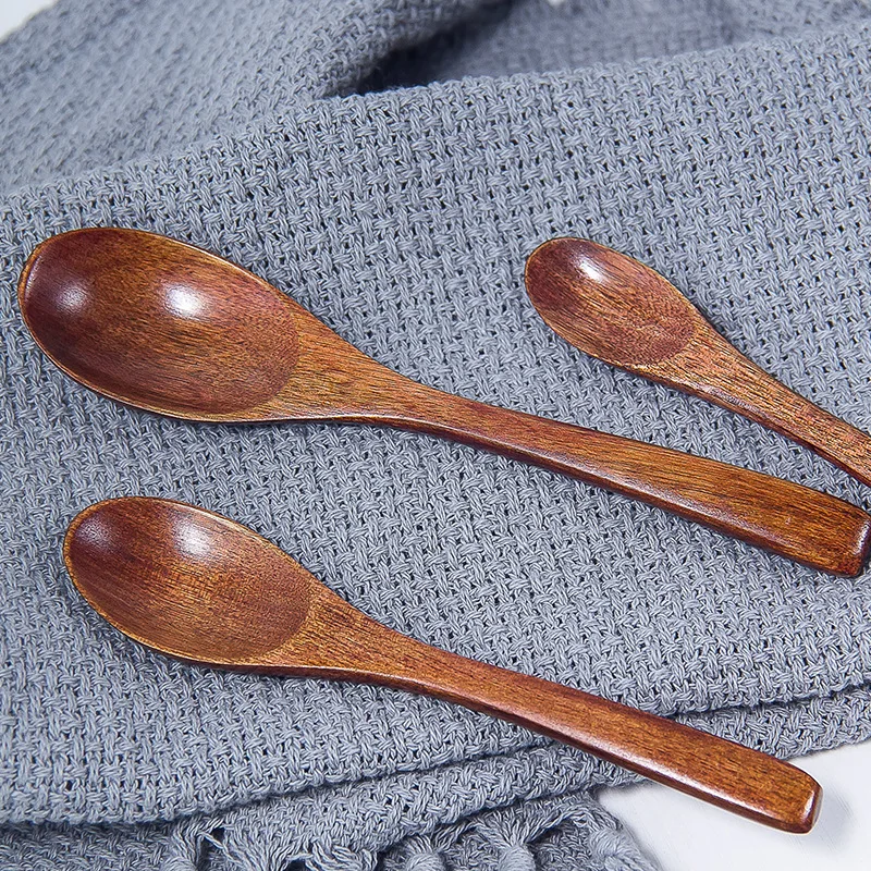 Pure Wooden Coffee Spoon Honey Seasoning Stirring Spoon  Anti-scald Lightweight Flatware Kitchen Accessories for Home Restaurant