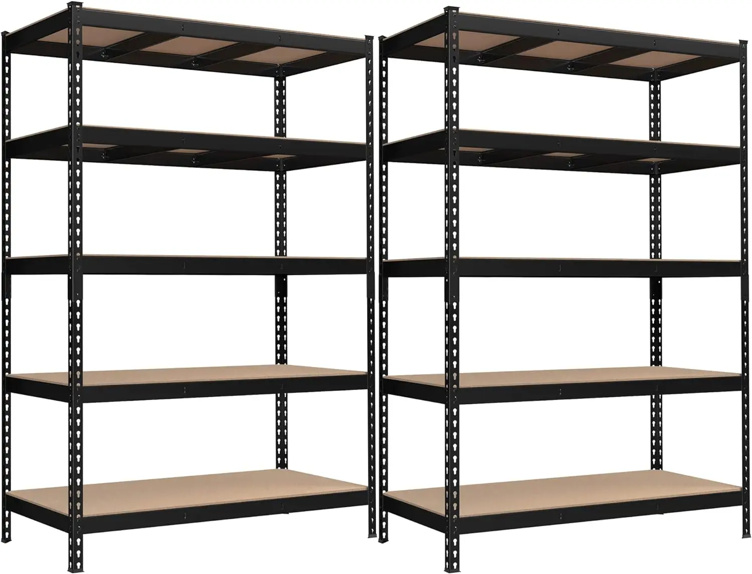 Boltless Assembly, Adjustable Shelving Units, 23.6 x 47.2 x 70.9 Inches, Load 1929 lb Each, Shed Warehouse Basement