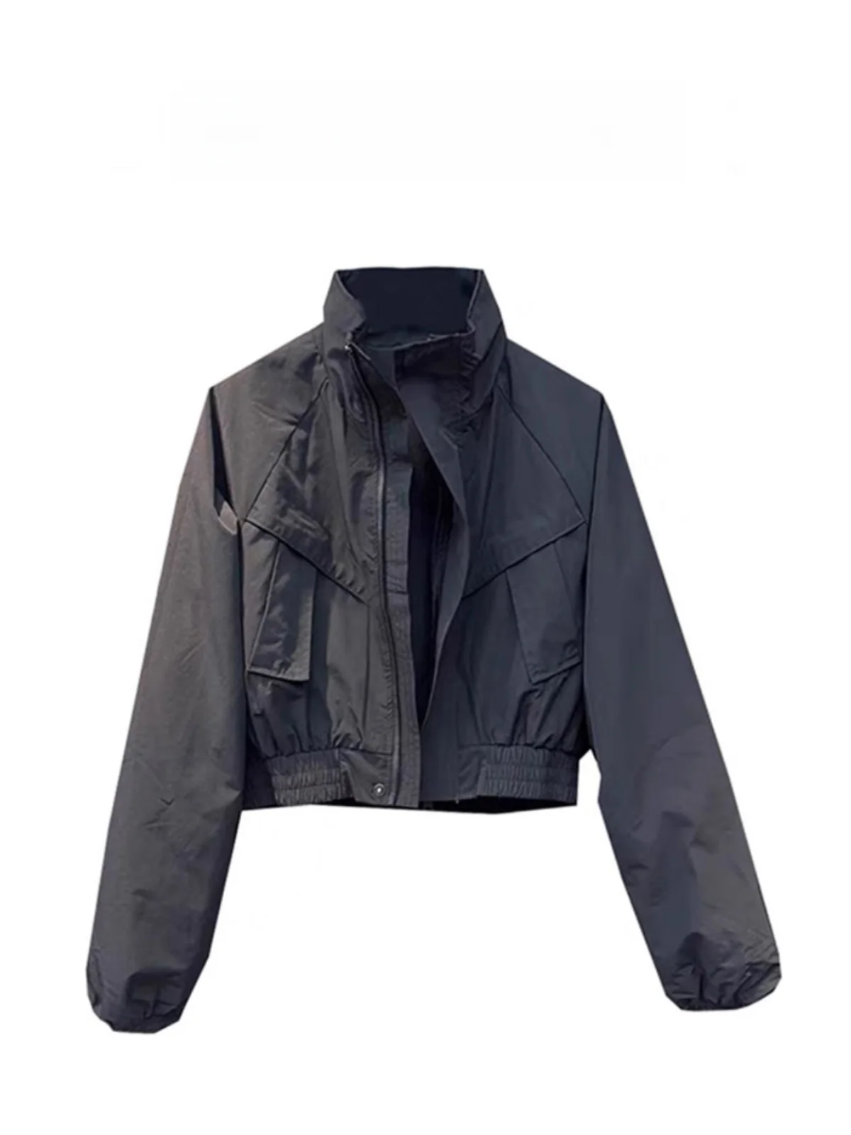 

Ретро-кардиган в американском стиле с воротником-стойкой и длинными рукавами, женская верхняя одежда, ветрозащитный, осенне-зимний, новинка