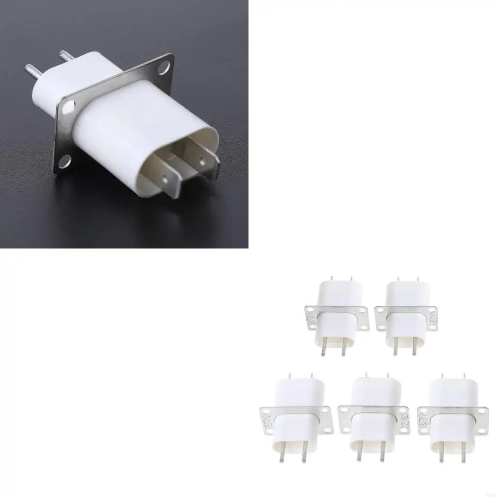 J6pe 5 unidades forno micro-ondas eletrônico magnetron 4 pinos filamento conversor soquetes para casa