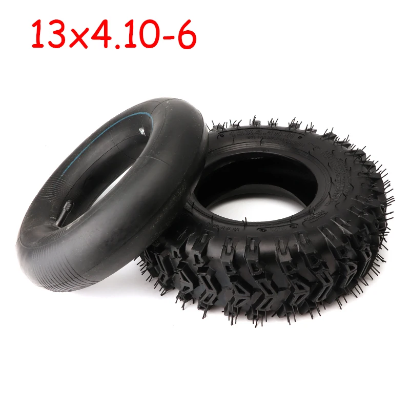 13X4.10-6 Inch Vacuum Tires Small 4 Wheel Motorcycle for ATV Go Kart Mini Quad 47cc 49cc Snow Motorcycle Tires Beach Buggy Parts