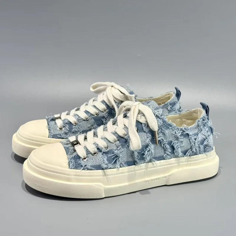 

HKDQ мужские парусиновые кроссовки модная дизайнерская обувь в клетку уличный стиль дышащая обувь для скейтборда на платформе мужская вулканизированная обувь