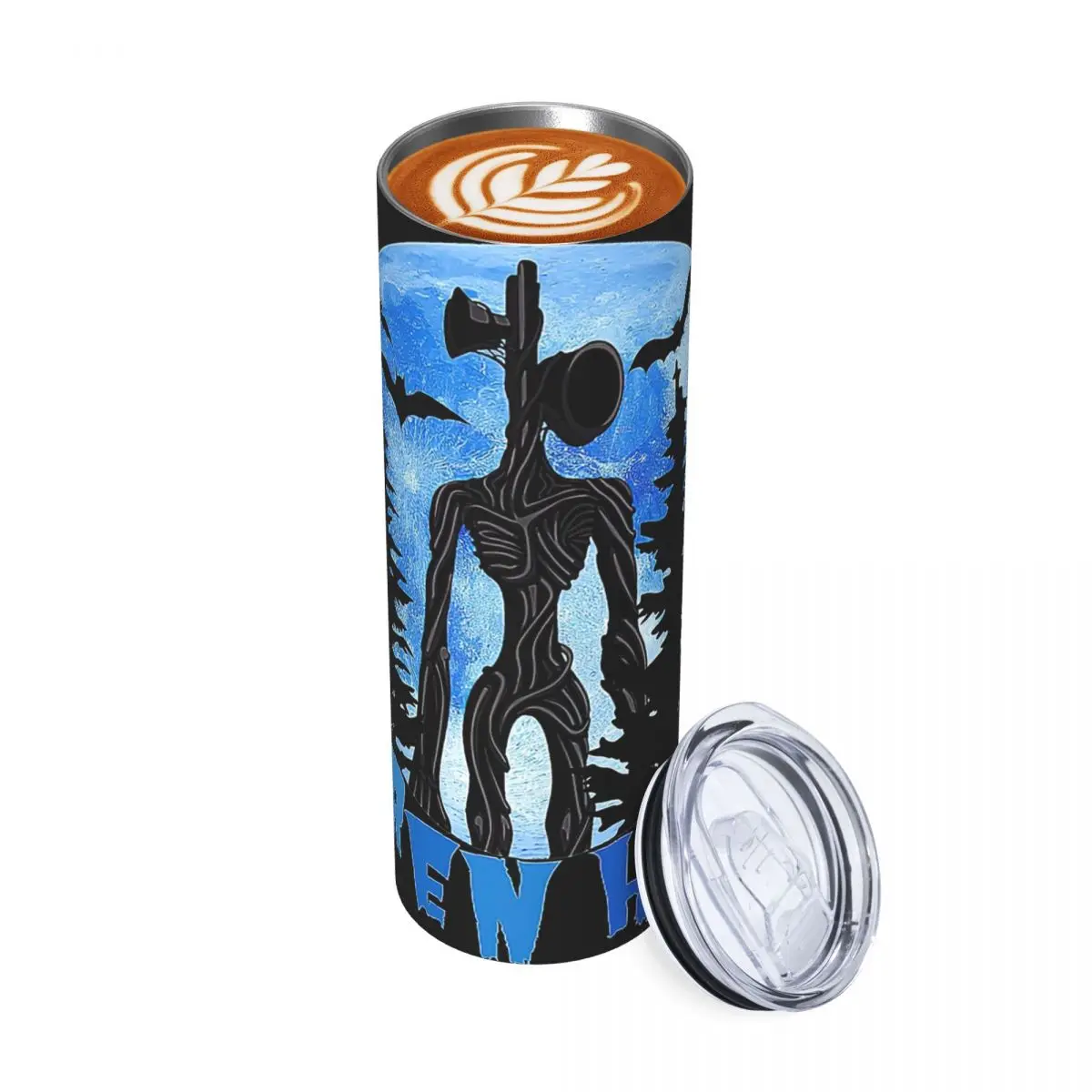 

Мультяшный ужас Creepypasta, сирена, стакан из нержавеющей стали, кружка с вакуумной изоляцией, термохолодная бутылка, соломинка с крышкой, 20 унций