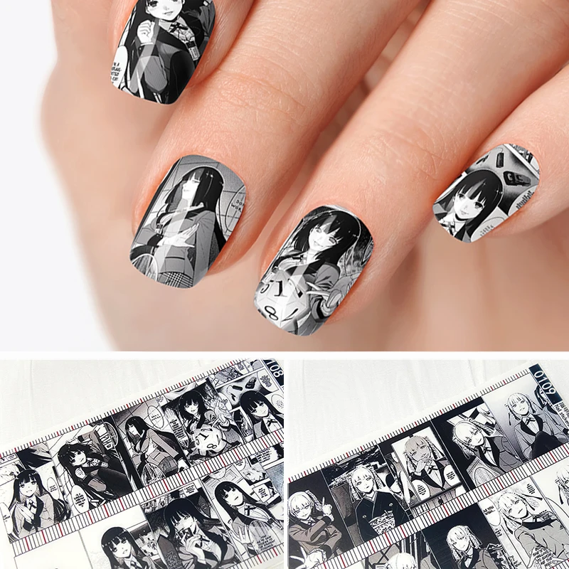 Jabami Yumeko Momobami Kirari Sexy Anime Nail Stickers Otaku Cute Manga Nails Art Uv Light Nail Supplies Merchant Nail Decals