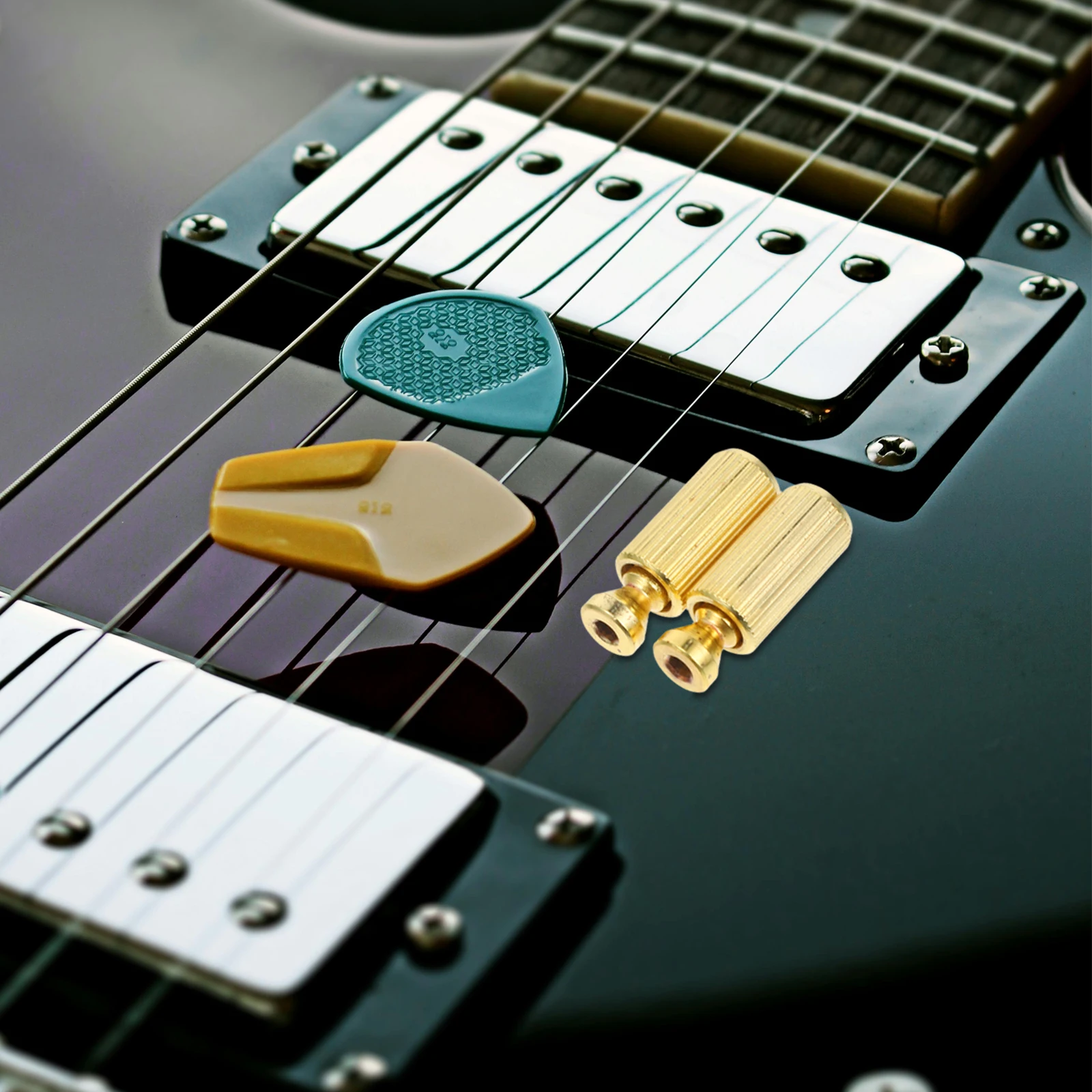 

2 PCS Stabilizing Vibrato System Accessories Guitar Bridge Studs Golden Tremolo