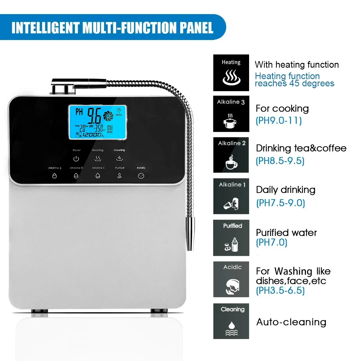 CAMAZ New Design PH Water Ionizer Machine 11 Plate Kangen Water Ionizator Water Alkaline Machine