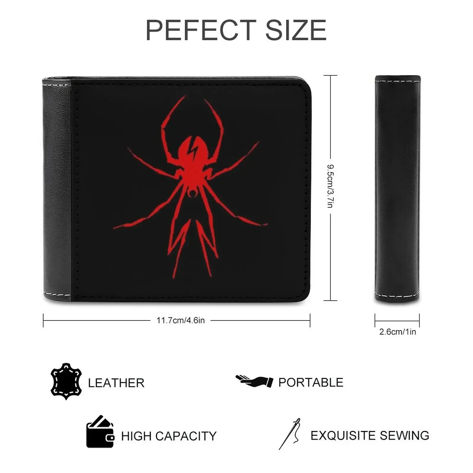 Killjoy Spider Soft Men Wallets New Purse Credit Card Holders for Male Purses Mcr My Chemical Romance Killjoys Unisex Wallet