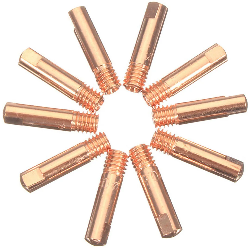 12pcs Set 15AK MIGMAG Welding Contact Tips 25mm M6 Gas Nozzle Tip Holder for Rilon Riland Jasic Mitech Chiry and More