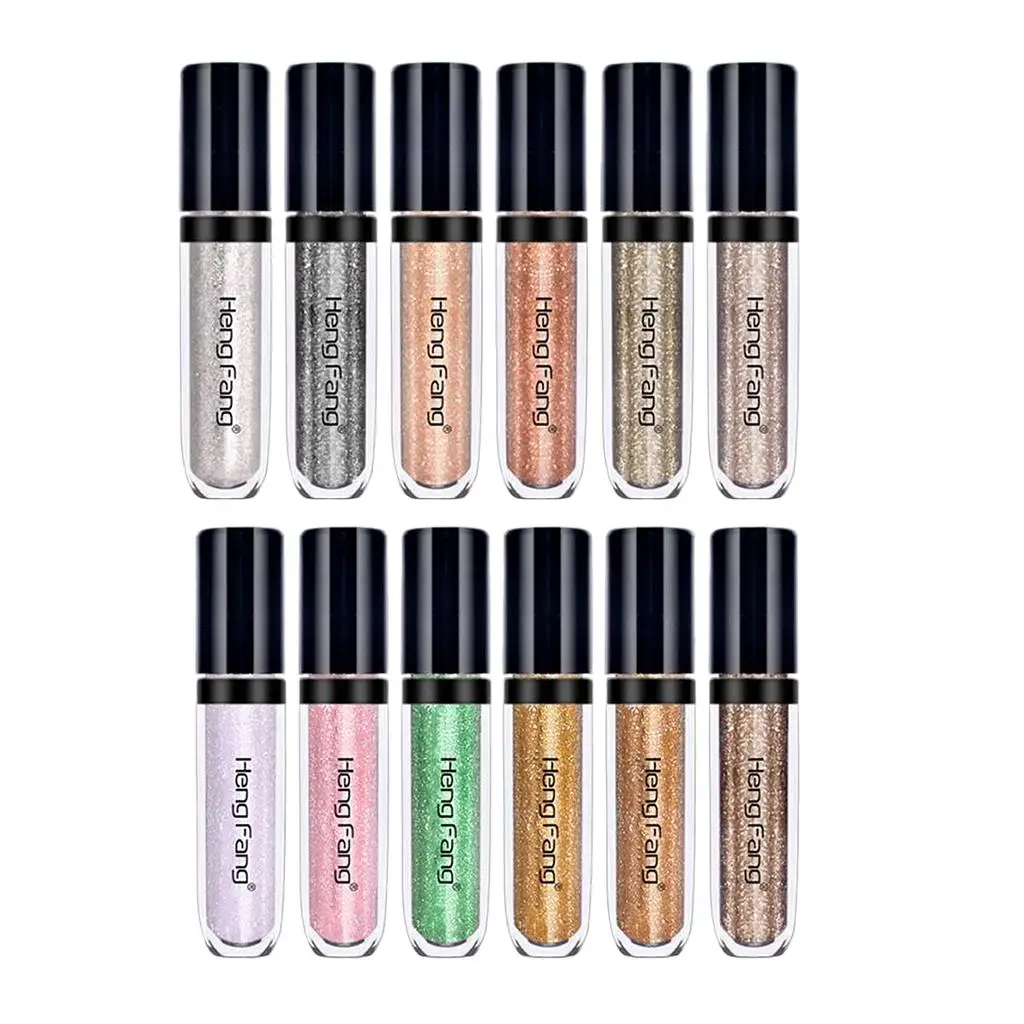 مجموعة مكياج ظلال العيون السائلة اللامعة من دايموند شيمر كريمي لامعة للوحة ظلال العيون التنكرية #4