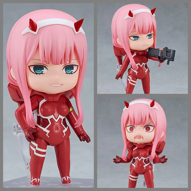 

2408 Zero Two Darling In The Franxx: Коллекционная аниме-фигурка Zero Two с изменяемым лицом, подвижная, для декора рабочего стола