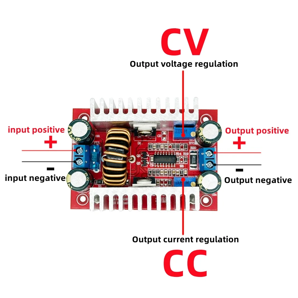 

DC 400W 15A Step-up Boost Converter Constant Current Power Supply LED Driver 8.5-50V to 10-60V Voltage Charger Step Up Module