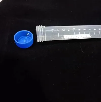 10Pcs Plastic test tube 15ml centrifuge tube spiral cap with scale plastic spiral tip centrifuge tube