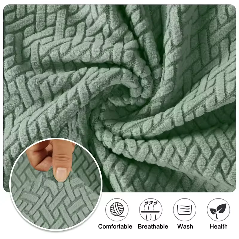 Elastic Dining Room Chair Covers Stretch Jacquard Kitchen Chair Cover Anti-dirty Seat Slipcovers for Hotel Wedding Banquet