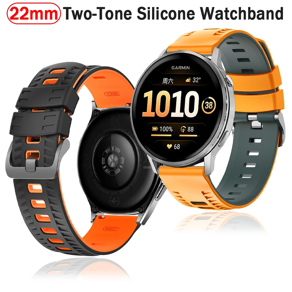 Silikon-Sportarmband 22 mm für Garmin Forerunner 570 265 255 Musikarmband für Garmin Venu 4 45 mm 2 3 Vivoactive 4 Uhrenarmbänder
