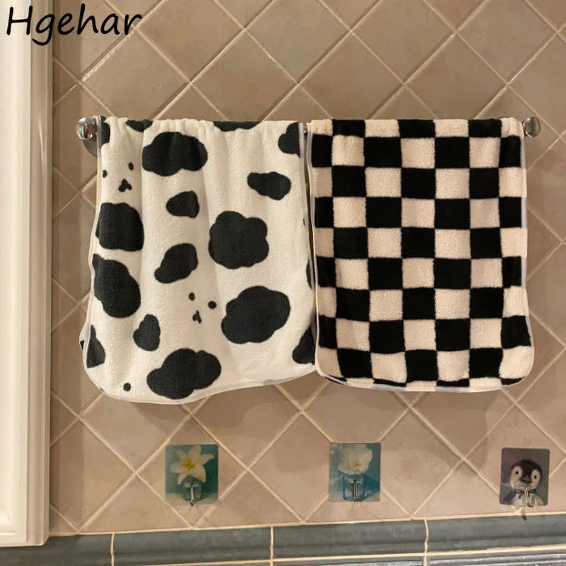 Cute Coral Fleece Face Towel Students Bathroom Washcloth 35x75cm Soft Super Absorbent Toalla Household Ins Korean Style