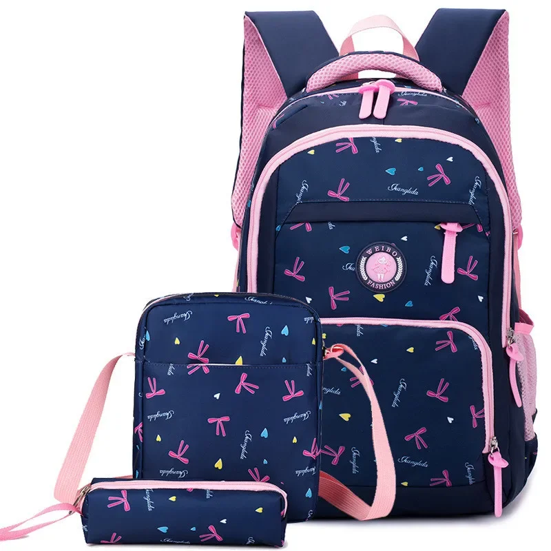 3 pz/set borse da scuola per ragazze 2024 dolce carino stampa bambini zaino bambini Bookbag scuola zaino borsa a tracolla da viaggio