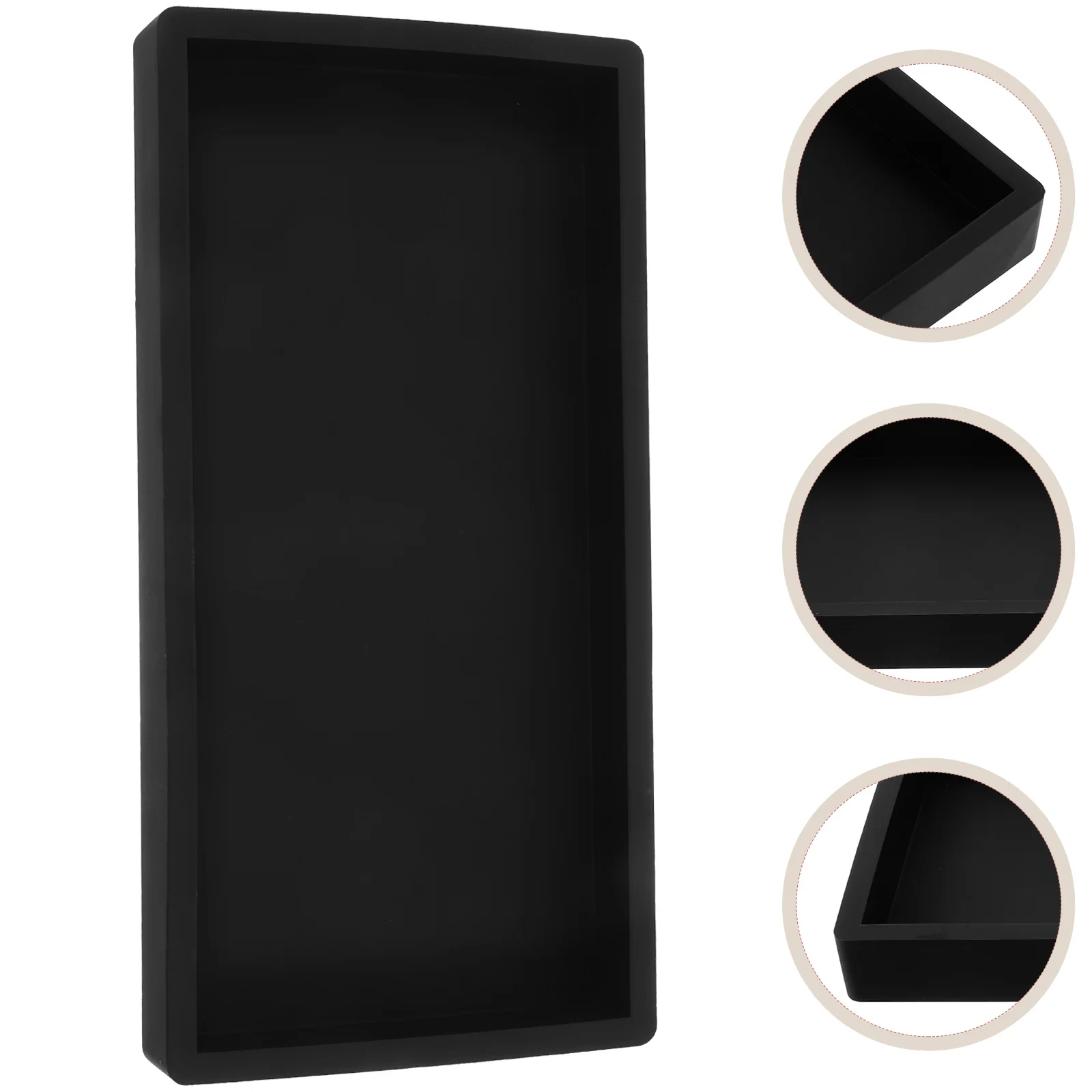 

Bathroom Storage Tray White Marble Silicone Vanity Counter Top Jewelry Perfume Organizer Small Gel Holder Decorative Bath