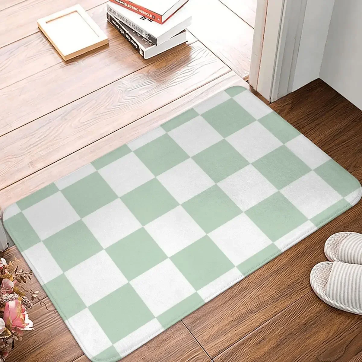 Checkerboard Mini Check Pattern Doormat Rug Carpet Mat Footpad Polyester Anti-slip Durable Front Room Corridor Kitchen Bedroom