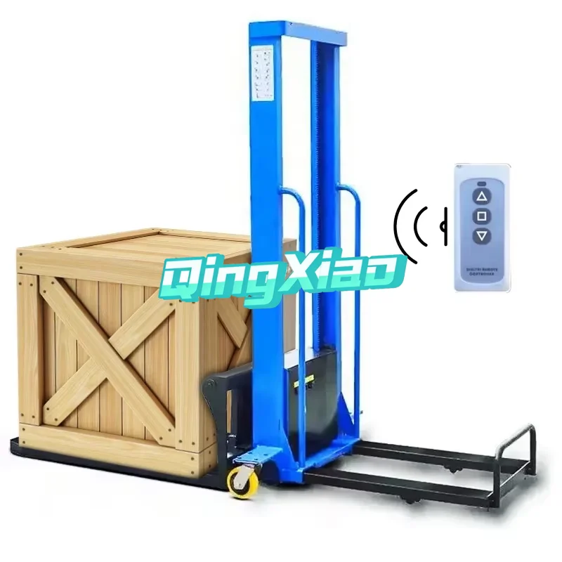 800kg 1.3m Electric Self Lifting Forklift 48V 15Ah Lithium Battery Stacker In Stock CE Certified for Warehouse Logistics Use Now