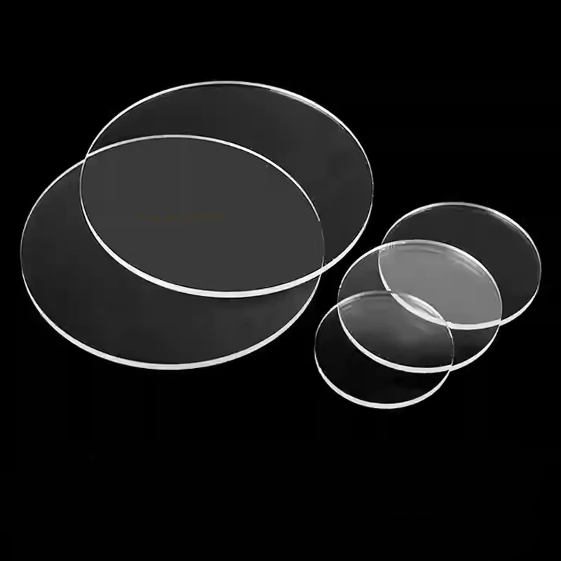 1 مللي متر ~ 10 مللي متر قرص أكريليك شفاف سميك من الزجاج العضوي ورقة مستديرة PMMA مادة شفافة ذاتية الصنع