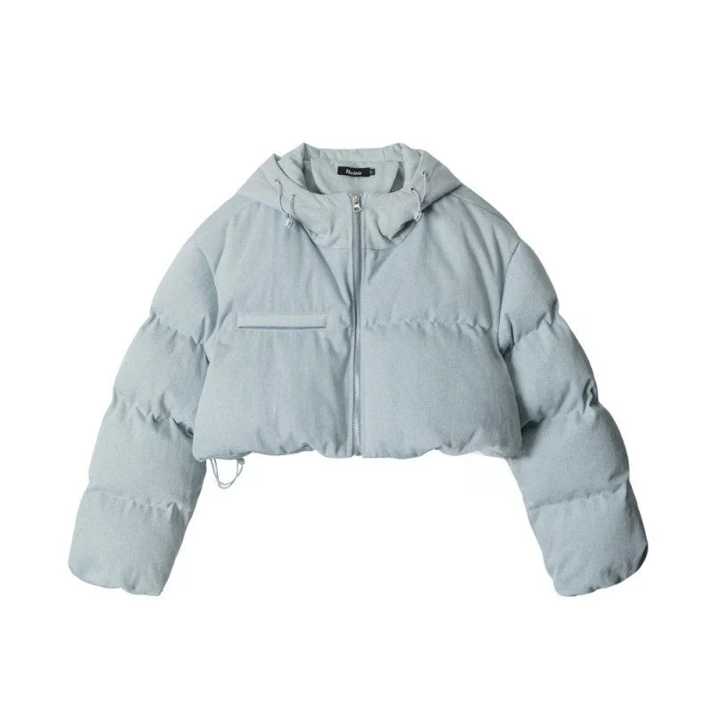 HeyHenry invierno Thiened ort algodón Jaet abrigo de mujer con capucha cálido Sli Cact talla 2025 prendas de vestir exteriores de algodón