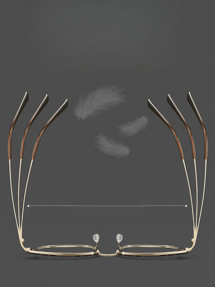 JAEVAR Neuer 155 mm Titan-Augenrahmen, ultraleichter Halbrahmen, Herren-Augenrahmen, Business-Optik, verschreibungspflichtiger Rahmen 26030 – Detail 7