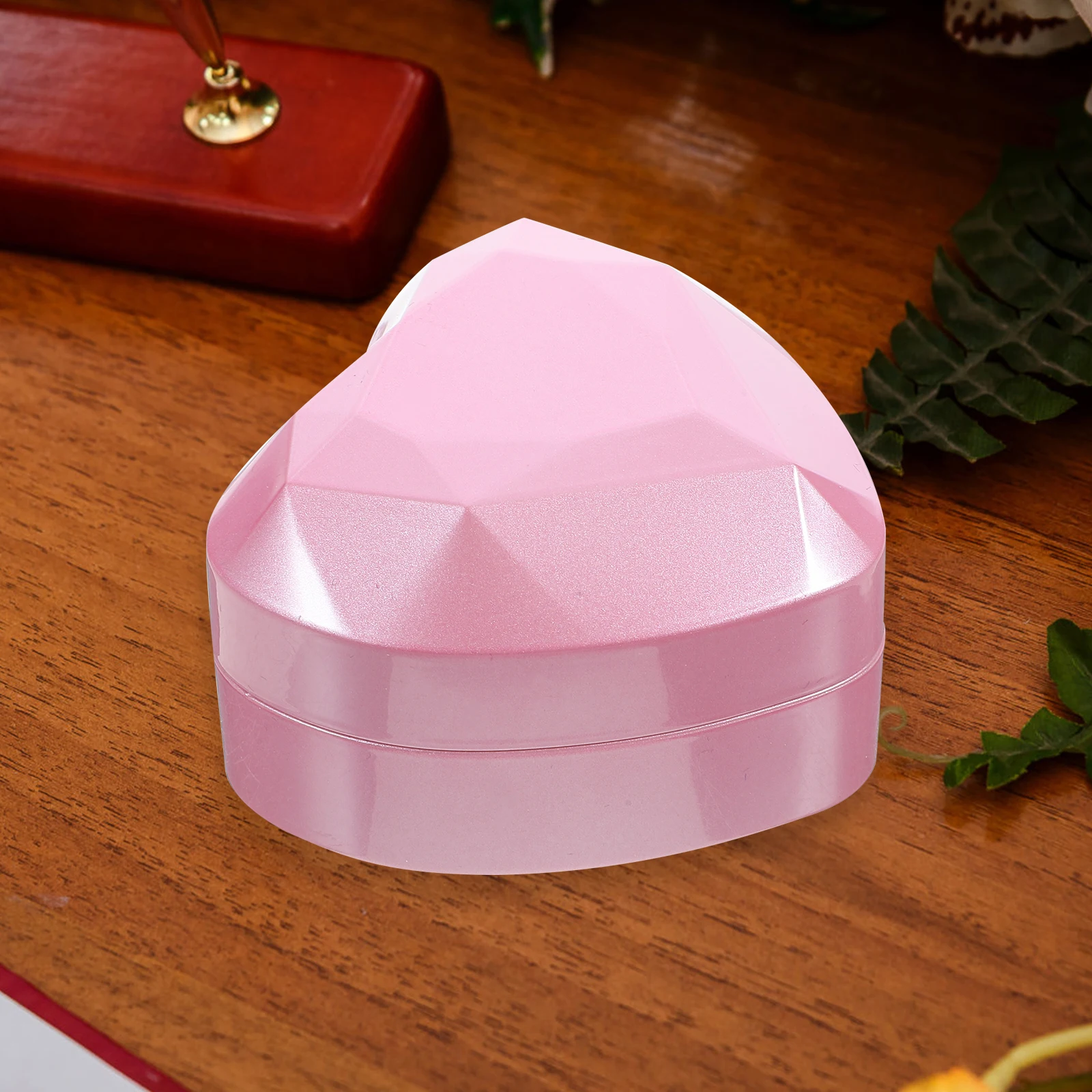 

LED Heart Ring Box Case The Shape Holder Shaped Jewelry with Wedding Boxes for Ceremony