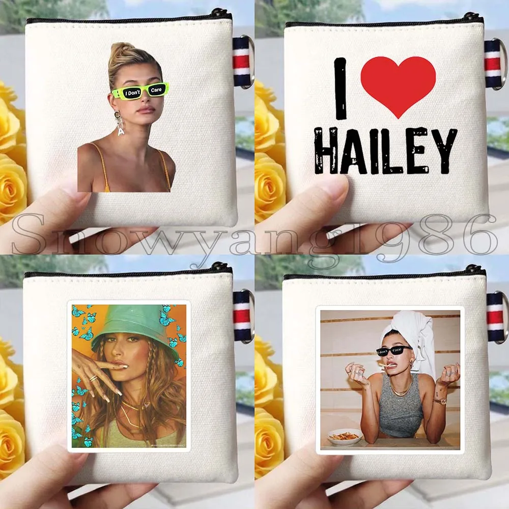 4-pecas-de-bolsa-pequena-de-lona-com-ziper-porta-moedas-e-porta-chaves-estilo-divertido-e-moderno-tema-rainha-do-amor-hailey-bieber-para-meninas-estudantes-e-mulheres