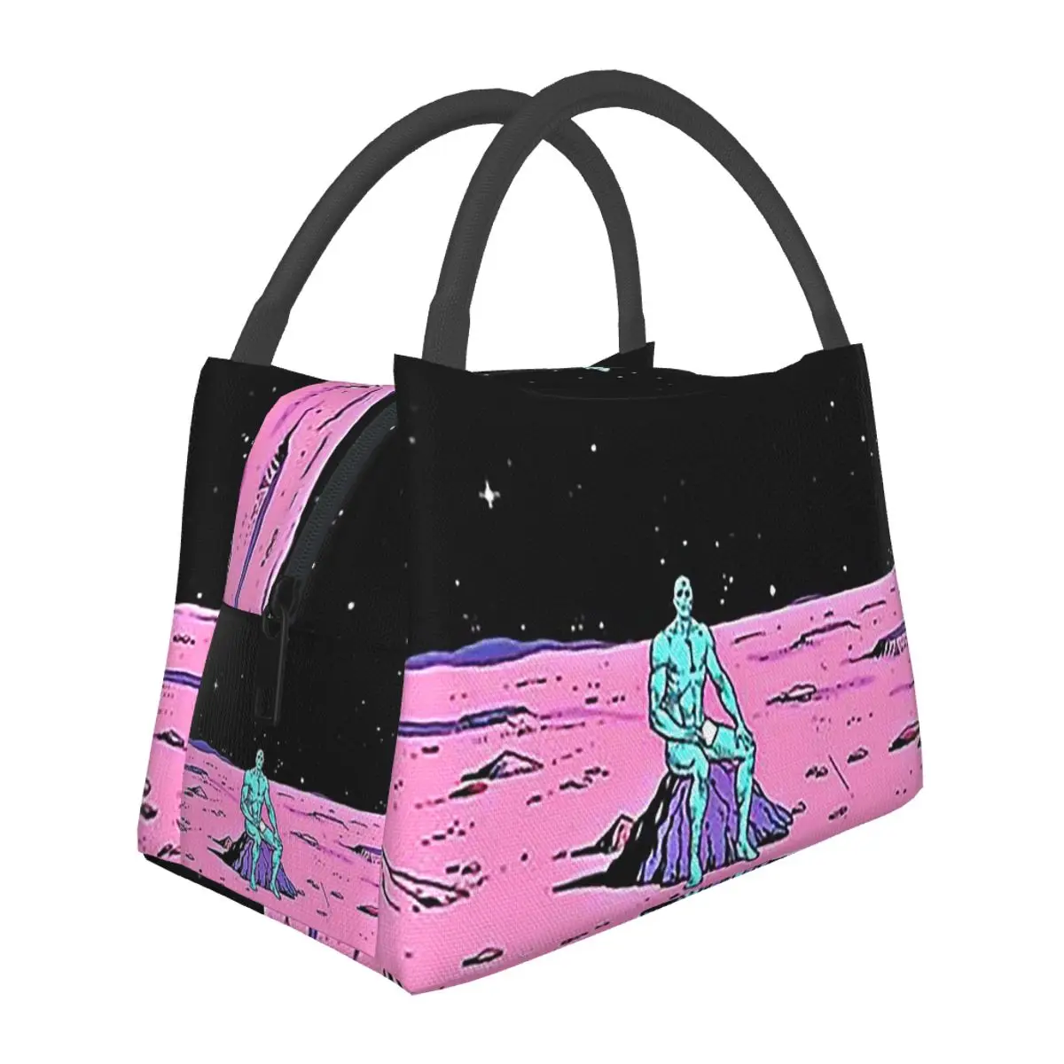 (Fixed) Dr. Manhattan Sitting On Mars (comic) Insulated Lunch Bag for Women Bento Storage Food Boxes Leakproof Thermal Lunch Box