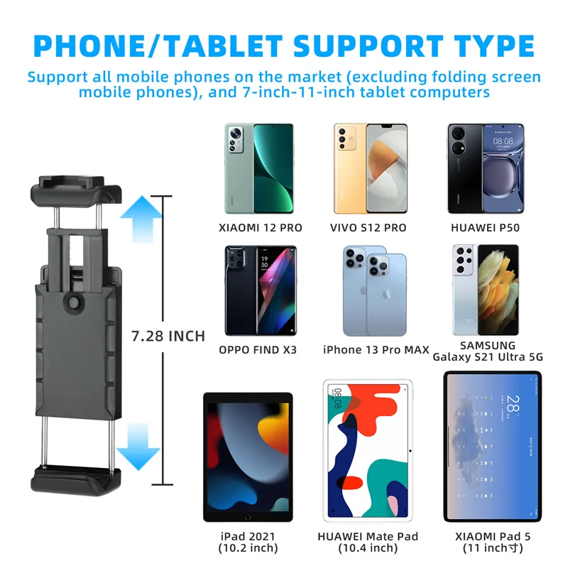2022 suporte liso da liga de alumínio para dji mavic3/ar 2/ar 2s/mini 2 zangão de controle remoto 7 a 12.9 polegadas suporte de extensão plana