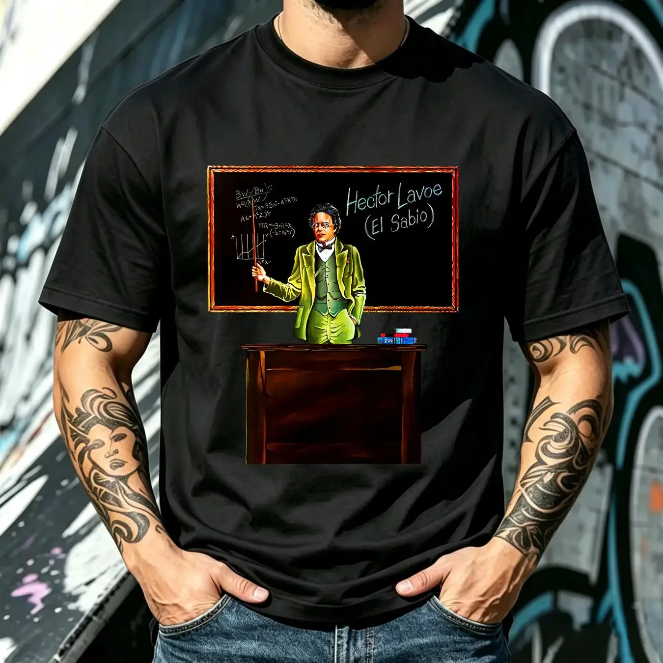washed T Shirt Hector Lavoe El Sabio The Wise vintage 1980 Héctor Fania All Stars long or short sleeves vintage Washed Unisex
