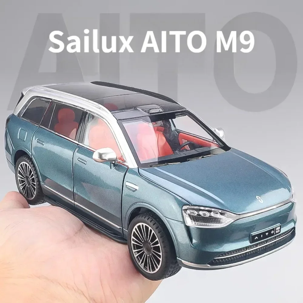 1/24 Sailux Aito M9 Modell auto Spielzeug Legierung Druckguss Autos Sound Light zurückziehen Metallkörper Gummireifen Tür geöffnet Spielzeug Geschenk für Kinder