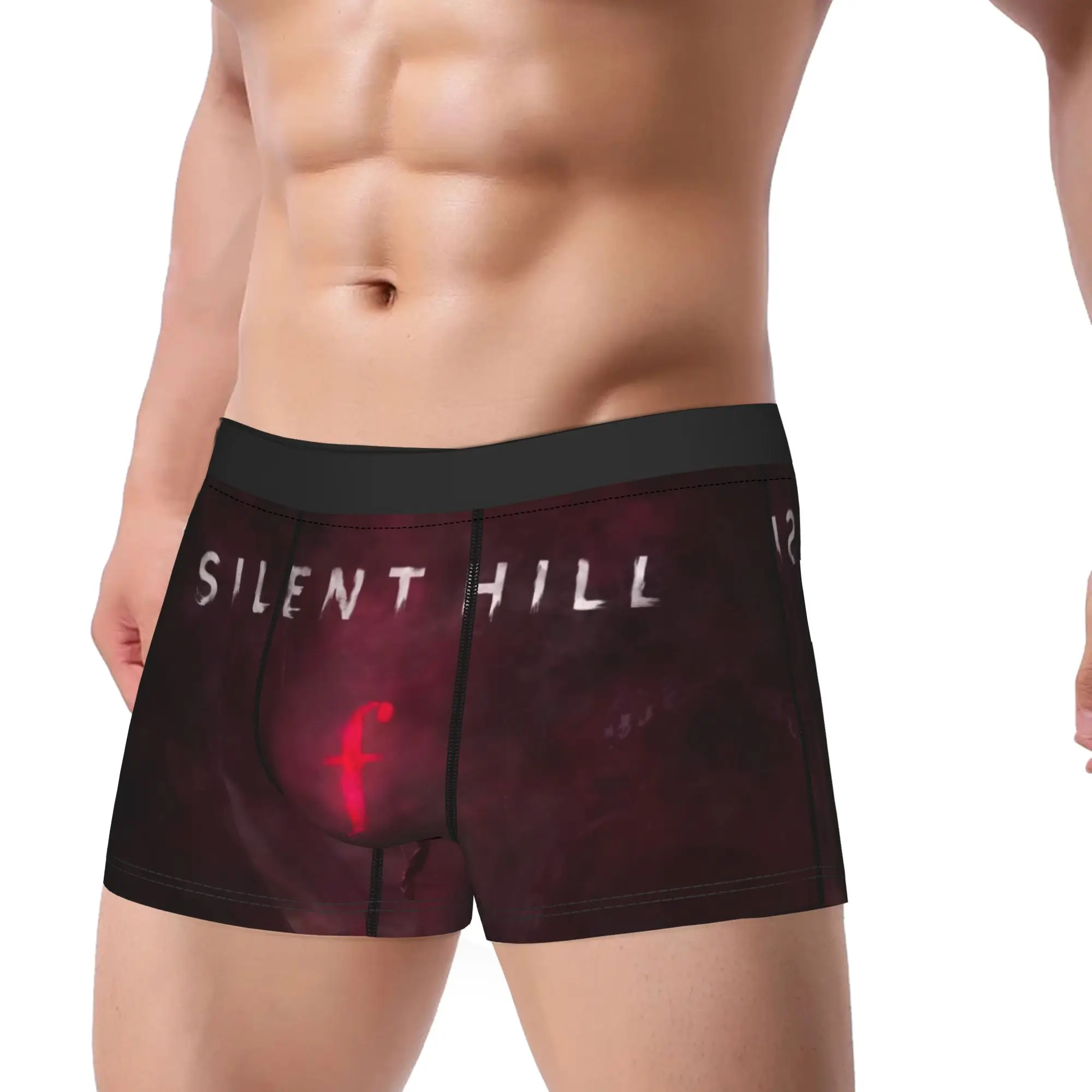 

Мужские трусы-боксеры, шорты, трусики Silent Hill F, нижнее белье со средней талией Hinako Beauty and Horror Game, мужские забавные трусы больших размеров