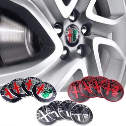 4 Stücke Auto Radmitte Radkappen Aufkleber Emblem Aufkleber Für Alfa Romeo Giulia Stelvio MiTo Giulietta Tonale ALFA 4C Disco Volante