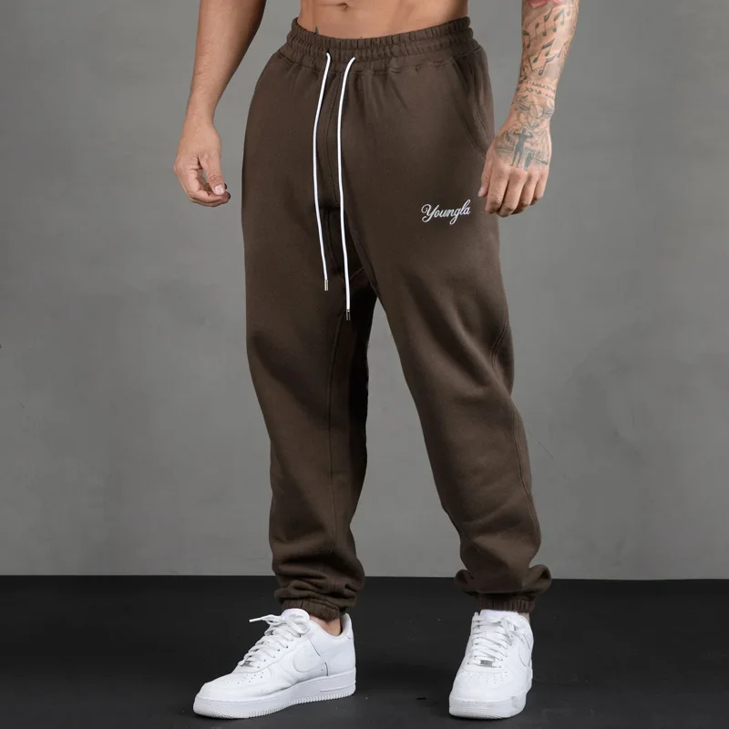 

Men's sports pants Spring and Autumn new fitness and leisure embroidery loose basketball running training pants